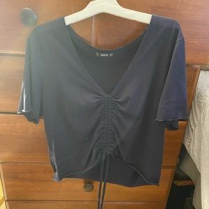 Shein Black Smocked Shirt